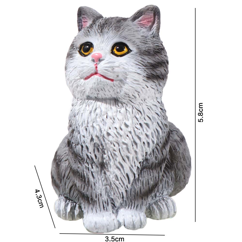 Simulation Cat Pet Model Cute Mini Cat Decoration Creative Cat Ornament Car Interior Decoration