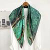 LargeSize Square Scarf, Women'sSummer SunProtection Silk Scarf, Printed Design Summer Pattern,Luxury 90x90cm