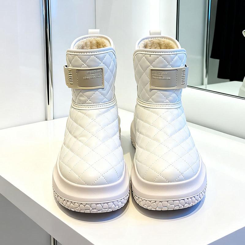 Fleece Thickened Snow Boots Women's Short Boots Winter New Fur Integrated Autumn Flat Cotton Shoes Warm Shoes Women's Shoes