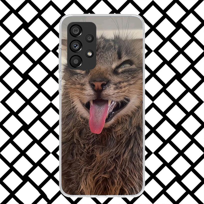 Pet Cat Funny Memes Phone Case for Samsung Galaxy A52 A42 A32 A22 A12 A02S A51 A50 A71 A70 A41 A31 A21S A40 A30S A20S A10S A11