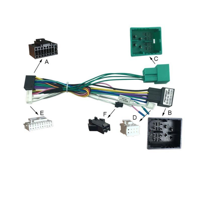 Car 16Pin O Wiring Harness With Canbus Box For Chevrolet Volrando Cavalier O Media Player Power Connector Socket
