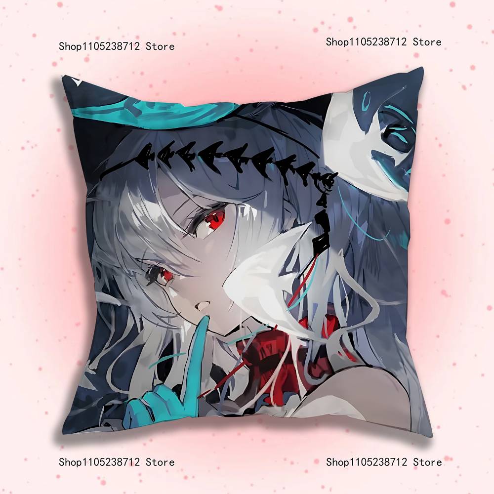 Game Tomorrow Ark A-Arknights Anime Pillow Case Anti-dustmite Pillowcase Invisible zipper silky short plush Sofa cushion cover