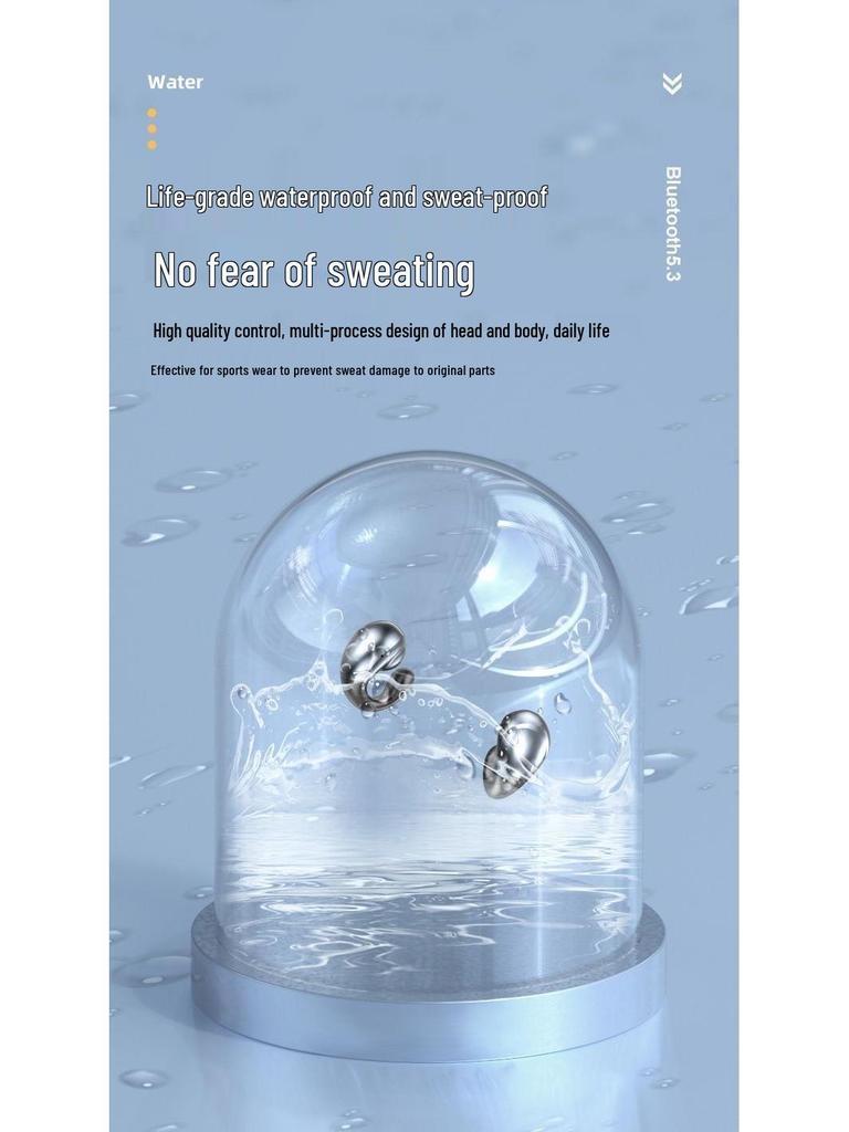 Sporty Over-Ear Wireless Bluetooth Ear Clip Earbuds for Men & Women