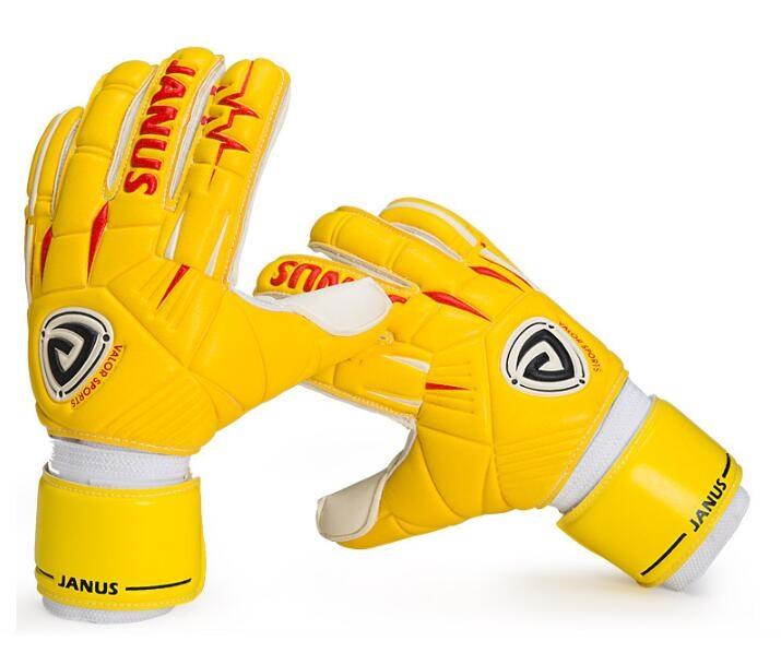 Janus Roll Finger Goalkeeper Gloves Goalie Keeper GK Gloves with Removable Finger Save Protection Size 7 8 9 10 New Yellow Practical Use