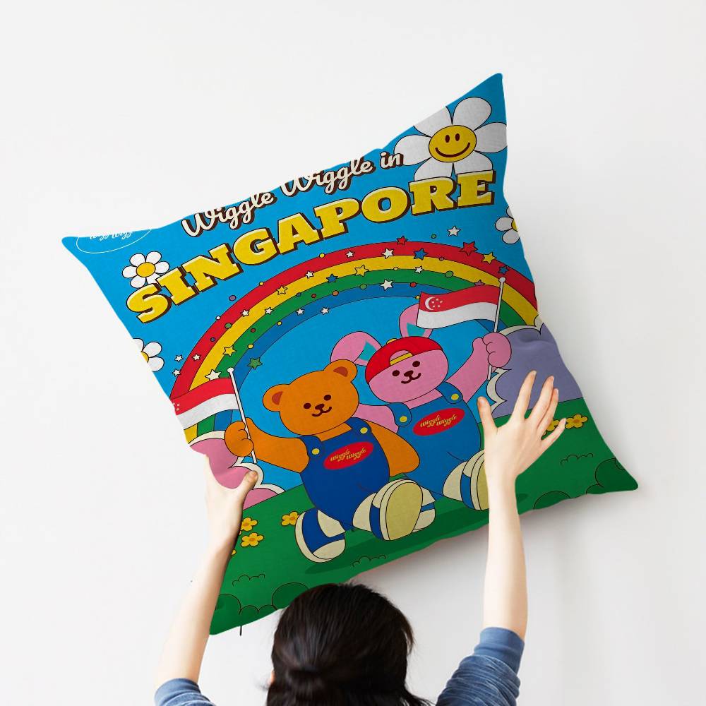 

Brand Wwiggle WwiggleS Pillow Gift Home Office Decoration Bedroom Sofa Car Cushion Cover Case 45x45 30x30cm