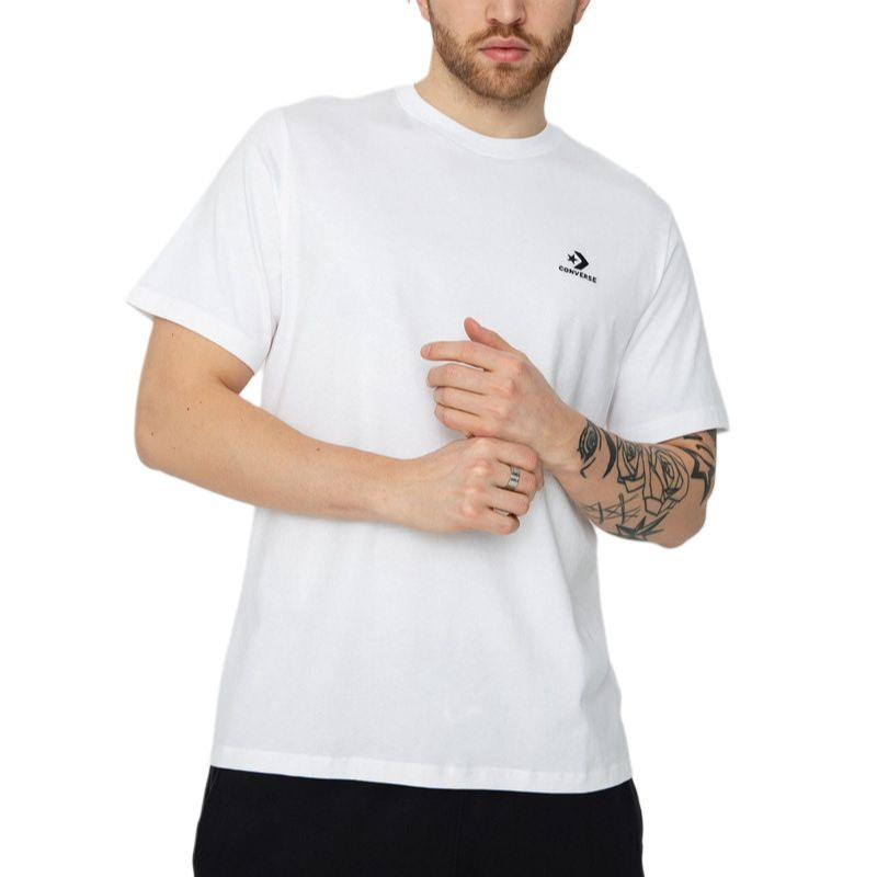 Converse T-Shirts Men's White Crew Neck Moderate