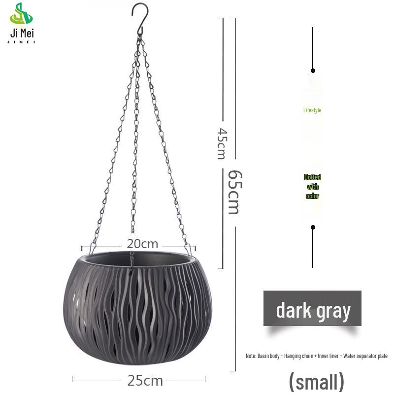 Outdoor Hanging Imitation Rattan Planter