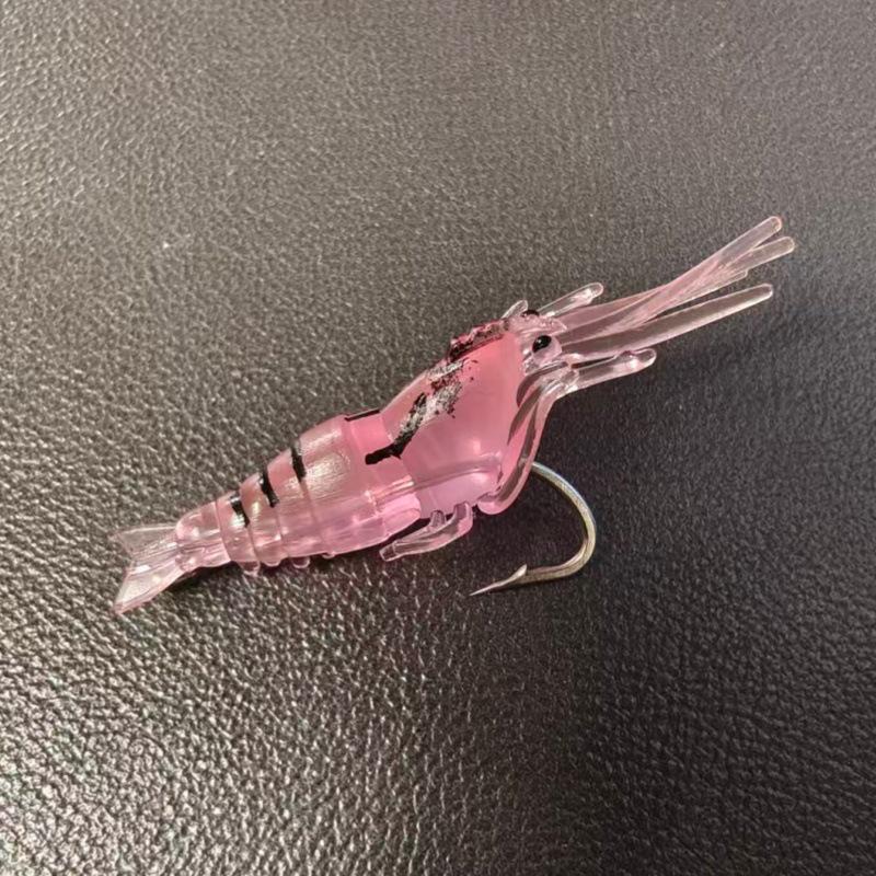 Светящаяся в темноте мягкая приманка-креветка с крючком - Мелкая приманка для ловли на травяных креветок No Hook