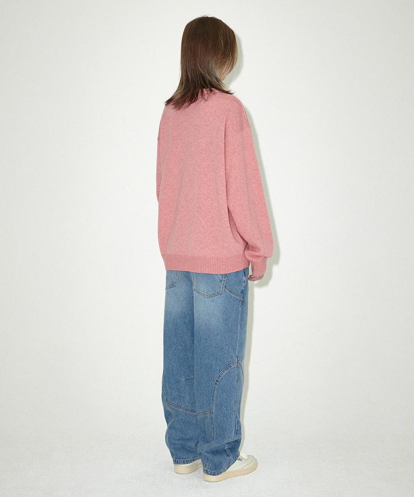 MAHAGRID Basic Logo Knit Sweater Pink(Mg2Efmk620A)