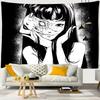 Junji Ito Horror Tapestry Tomie Black White Anime Wall Hanging for Bedroom Living Room Dorm Gothic Room Decoration