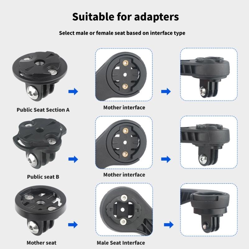 Shockproof Bicycles Computer Mount Universals Fixed Base Bicycles Camera Headlight Adapters Quick Installation