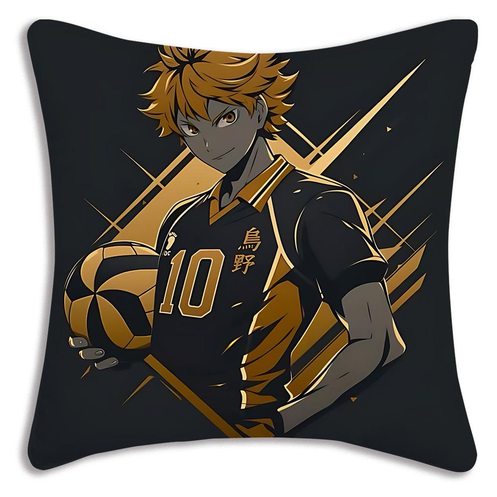 Comic Anime h-Haikyuus Kissenbezüge Cartoon Sofa Dekoratives Zuhause Zweiseitiger Druck Kurzer Plüsch Niedlicher Kissenbezug