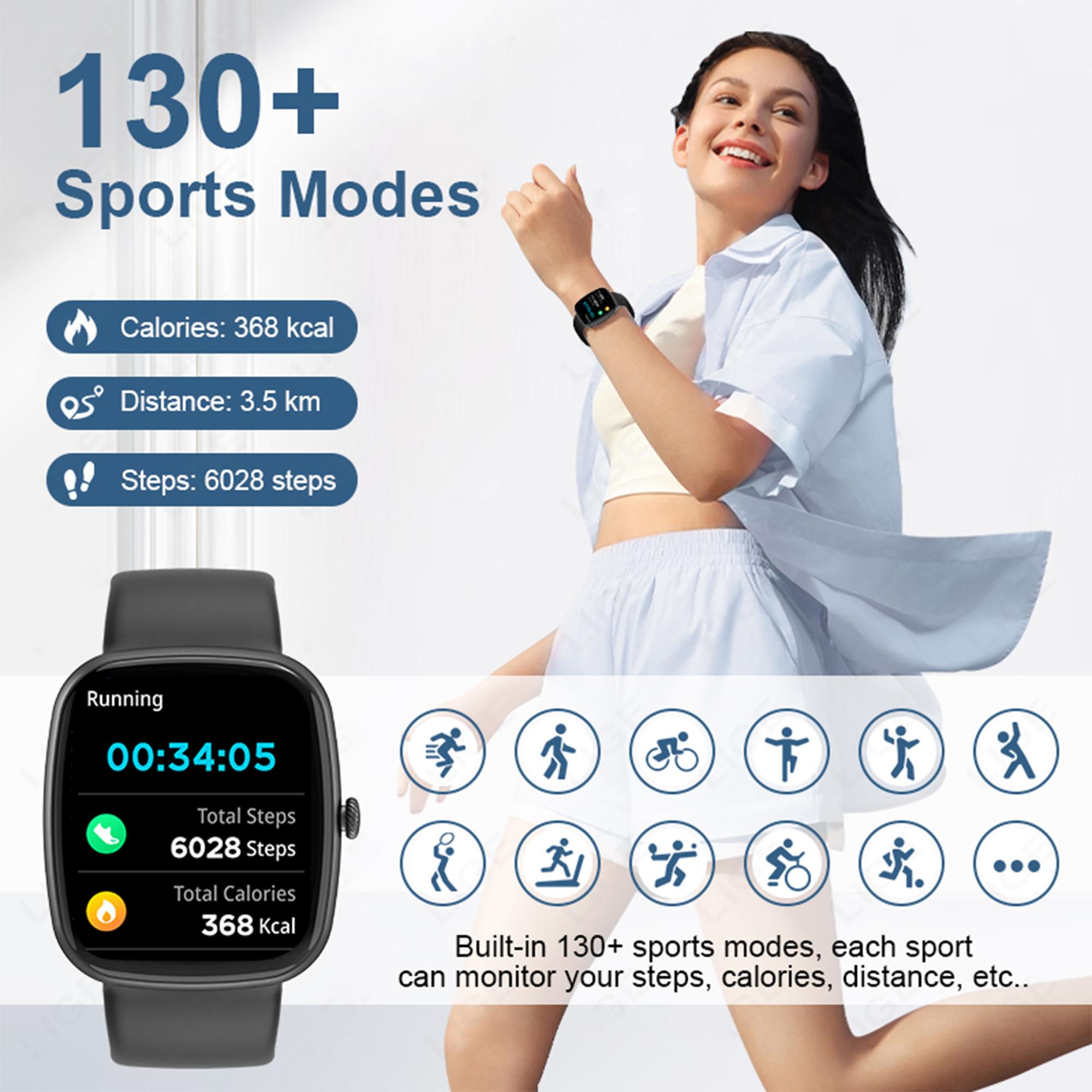 LIGE Новые Смарт-часы Bluetooth с вызовом Full Touch Водонепроницаемый Смарт-браслет — фото 15