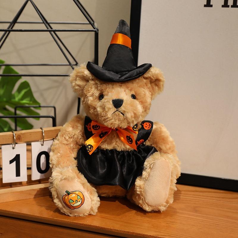 Witch Bear Hug Bear Doll Plush Toy Hooded Teddy Bear Doll Ragdoll Halloween Gift