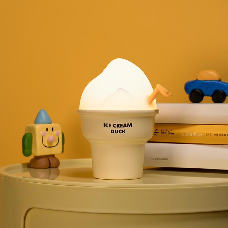 Icecream Night Light, for Kids Bedroom , Rechargeable, As Decoration, Food Shaped , Creative Gift