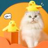 Electric Little Yellow Duck Toys Smart Automatic Plush Vibrating Sound Electric Cat Toy for Cats Kittens