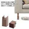 GAGUIUP Table Leg Extensions, 10cm Tall, Set of 4, Height Adjustable, for Kotatsu Tables, Adjustable Diameter from 0-5.4cm, Brown