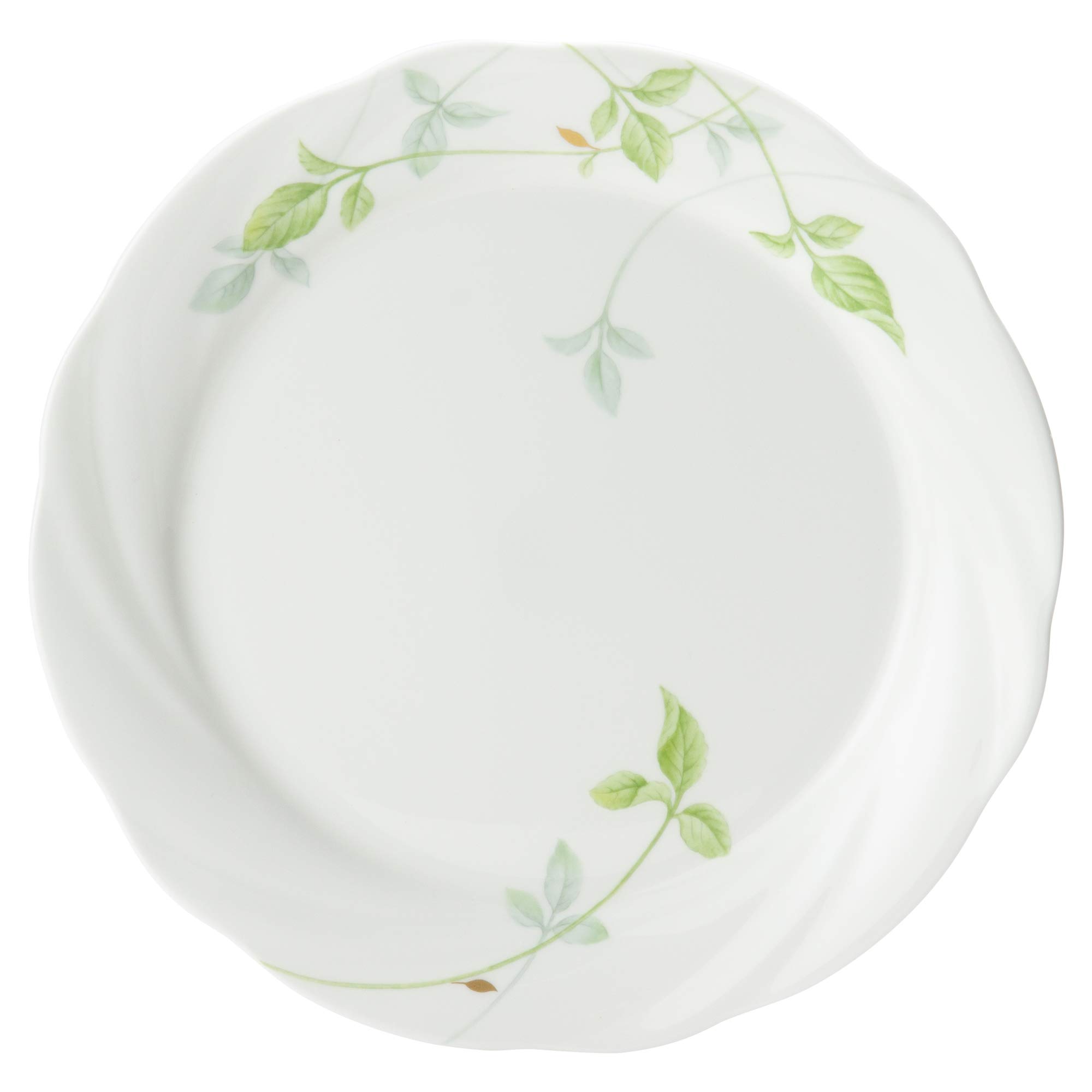 

NARUMI Lemon Balm Plate, 23cm, Green, Plant Pattern, Meat, Made in Japan, 8365-1953