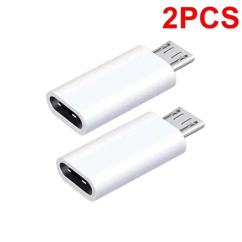 USB C Female to Micro USB Male Adapter Micro USB to USB C Adapter Fast Charger Power Cable Plug Strip Extender for Xiaomi Huawei