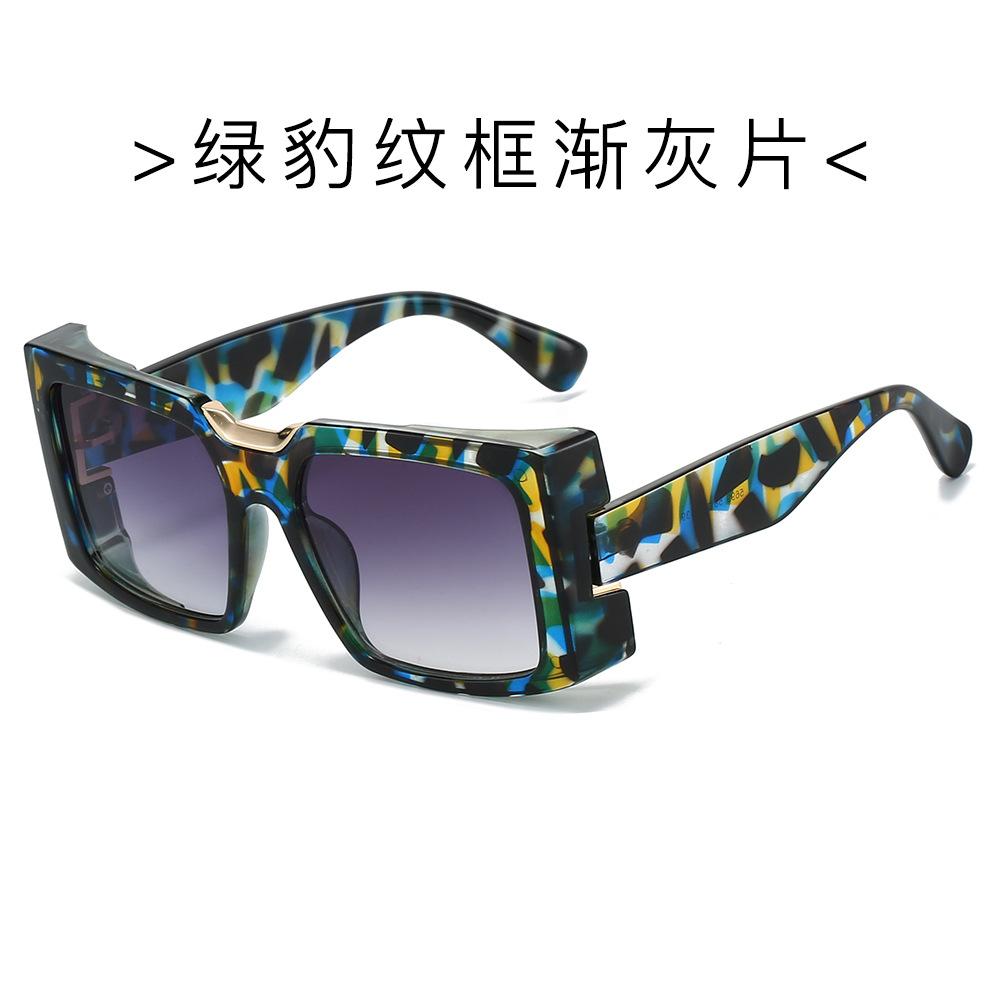 2025 Hip Hop Colorful Patchwork Sun Glasses Men Brand Luxury Square Sunglasses Women Bold Frames Ins Fashion
