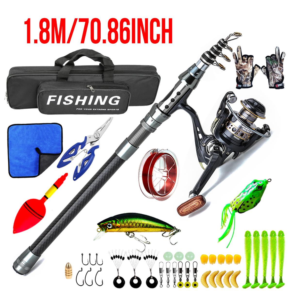 

Carbon Fiber Sea Fishing Rod Set with Long Cast Capability and Lures