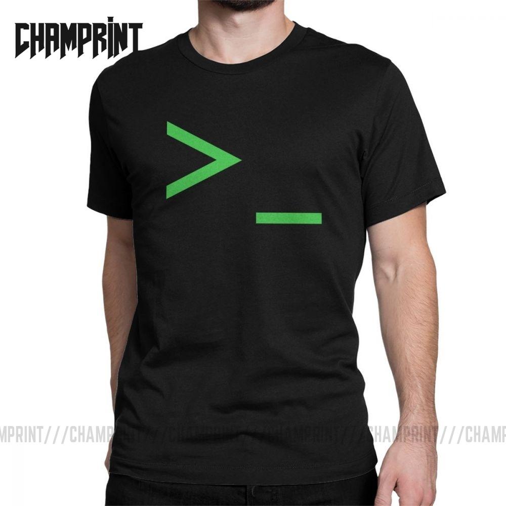 Command Prompt Men's T Shirt Unix Shell Command Line Prompt Code Programming Tees Short Sleeve O Neck T-Shirt Cotton Summer Tops