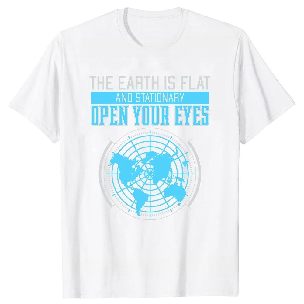 Fun Flat Earth Association Tshirt with Turtle and Elephant Print Street Style Round Neck Harajuku Shortsleeved for Women Y2K