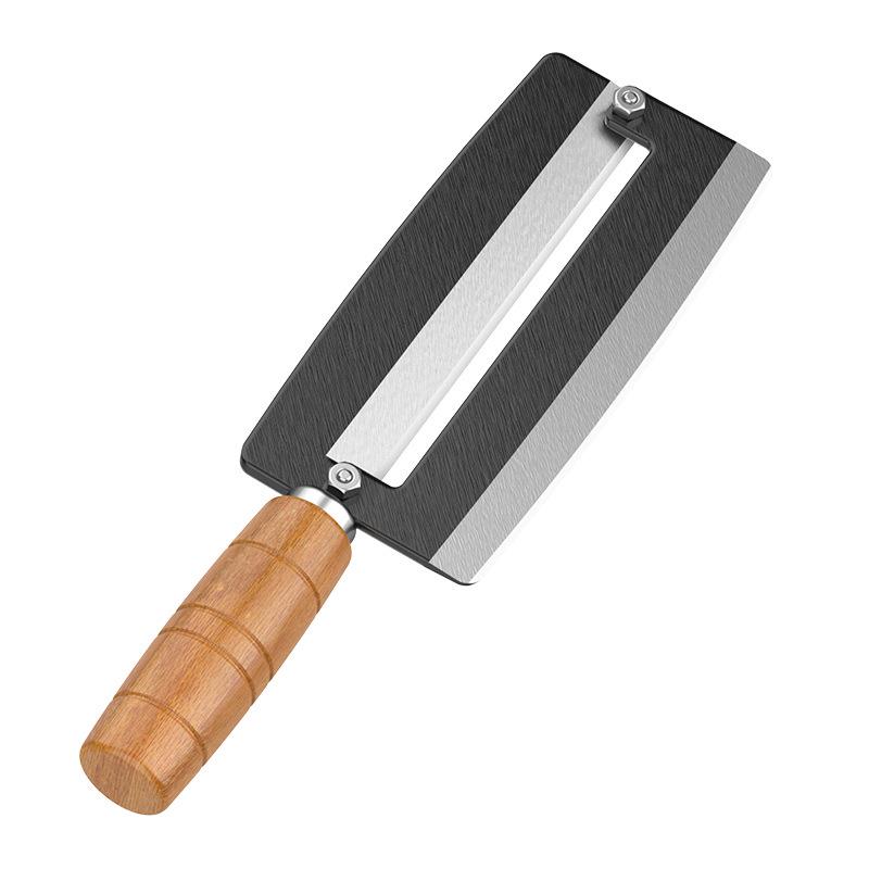 Zuckerrohr- und Ananasmesser: Extragroßer Sparschäler und Schaber zum Schneiden, Schälen und zur Doppelnutzung mit kleiner gebogener Klinge.