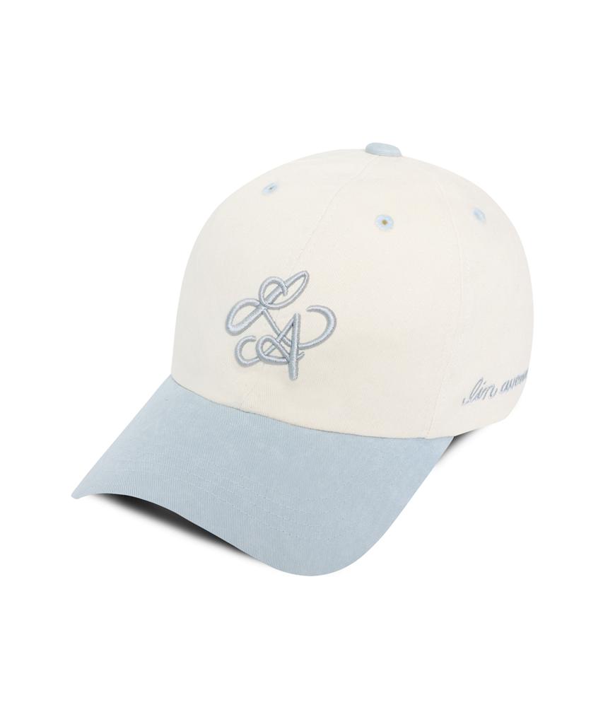 Line Binyu La Two-Tone Ball Cap - Sky Blue & Cream