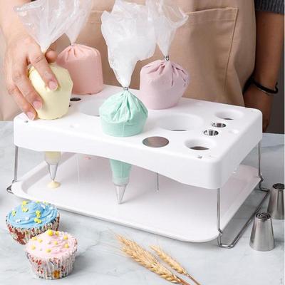 Support pour poche à douille, Support à pâtisserie à crème, Porte-douilles à gâteau, Multi-trous, Support ménager, Gâteau