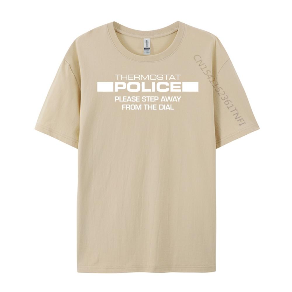 Police Step Away From The Dial Thermostat Wholesale Tshirts 100 Pcs Student Shirts For Men Figures Loose
