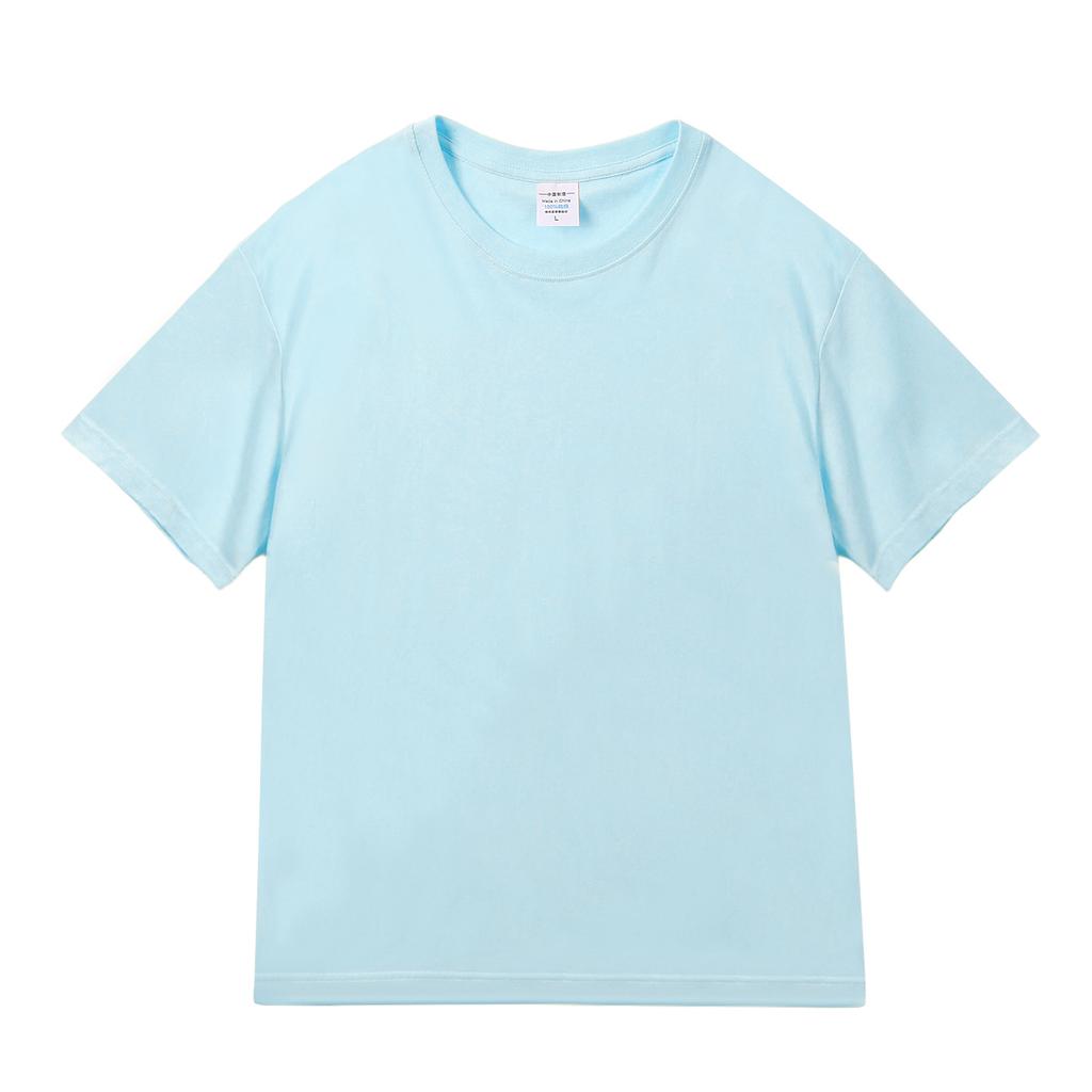 Solid Color Short-Sleeved T-Shirt Men'S 200G Pure Cotton Loose And Versatile Time-Simple Bottoming Shirt Combed Cotton Crew Neck Shoulder Top