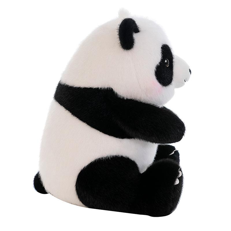 Cute Lazy Panda Plush Toy Zoo Souvenirs National Treasure Doll Robe Gift Flower Home Pillow