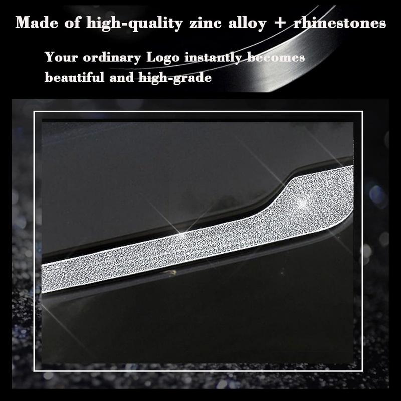 For Tesla Model 3/Y Accessories Bling Crystal Rhinestone Door Handle Cover Trim Protector Sticker Decal Shiny Diamond 4-packs
