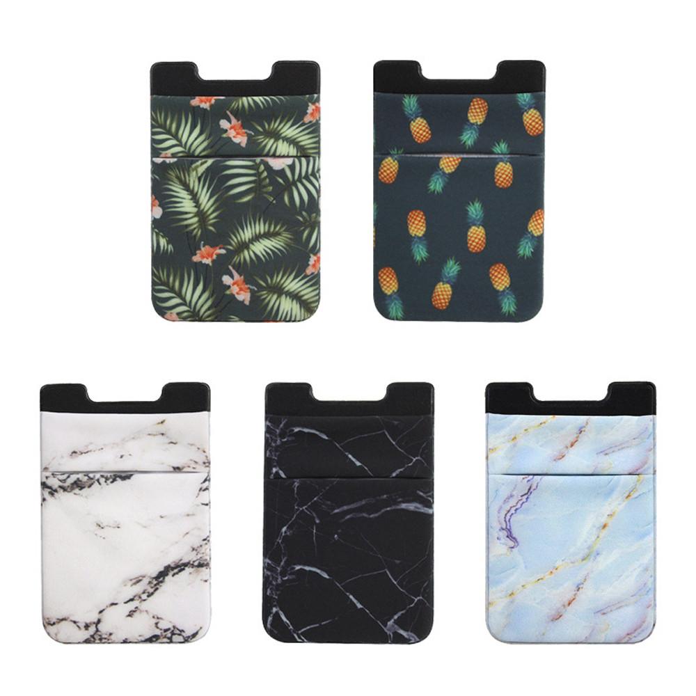 Wallet ID Bus Card Elastic Phone Card Sleeve Card Holder Phone Storage Wallet Phone Back Pocket