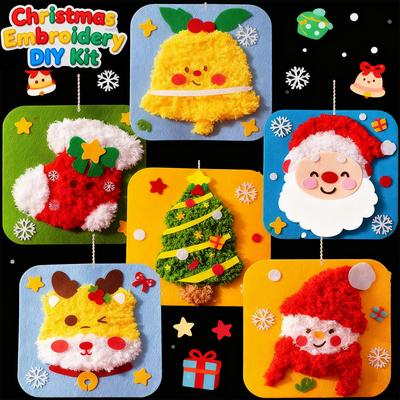 Non-Toxic Christmas Sewing Kit For Kids Felt Christmas Ornaments Craft Supplies Diy Activity For Educational Sewing Gift For Children And Children