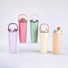 30oz Large Capacity Stainless Steel Vacuum Insulated Travel Mug With Flip Lid Straw Car Office Outdoor Use