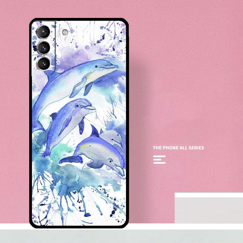 Ocean Dolphin Phone Case For Samsung Galaxy S24 S26 Ultra S20 S21 S22 S23 S25 Plus S10 S25 FE Cover Coque