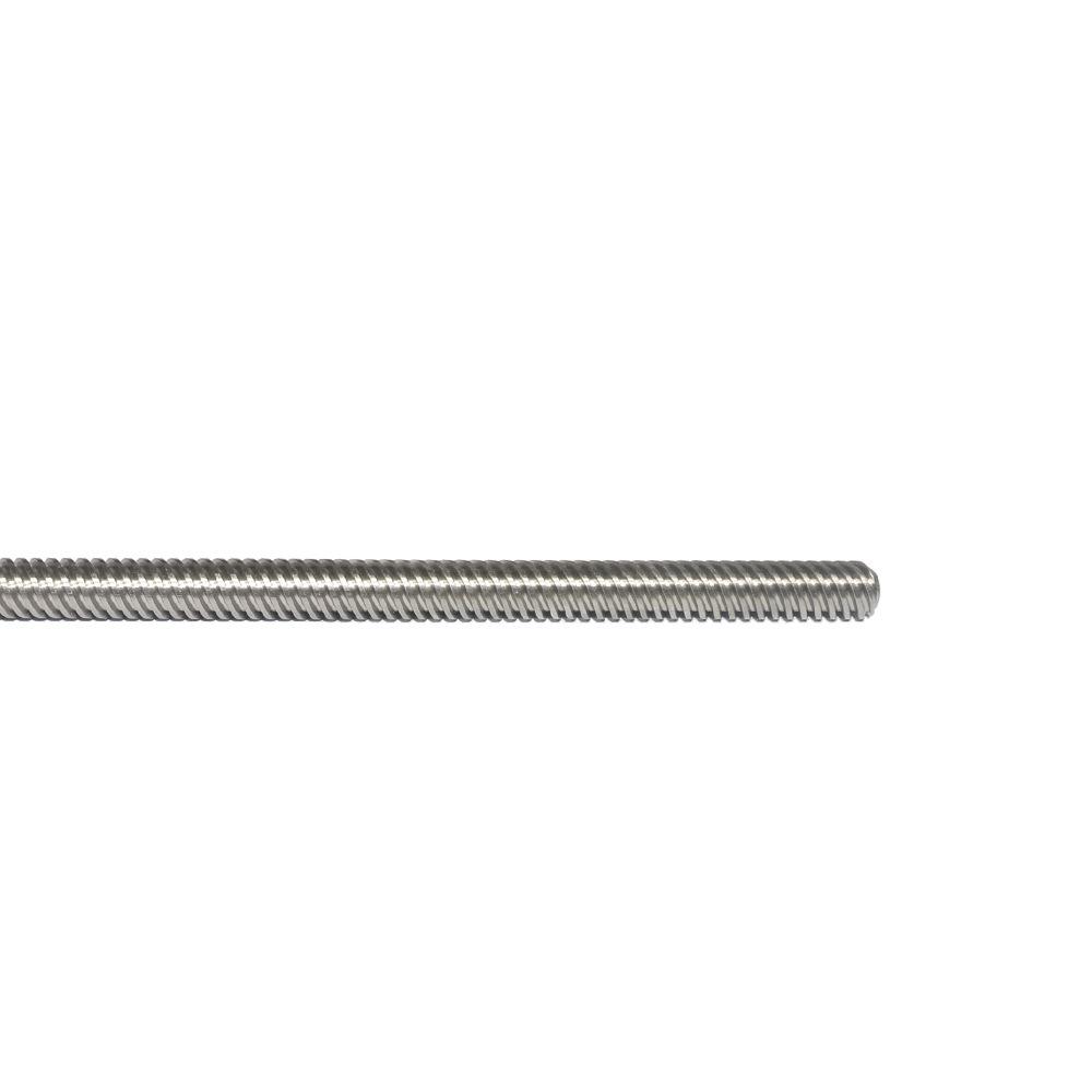 304 Stainless Steel T8 Lead Screw, Trapezoidal, 2mm Pitch, 10mm Lead