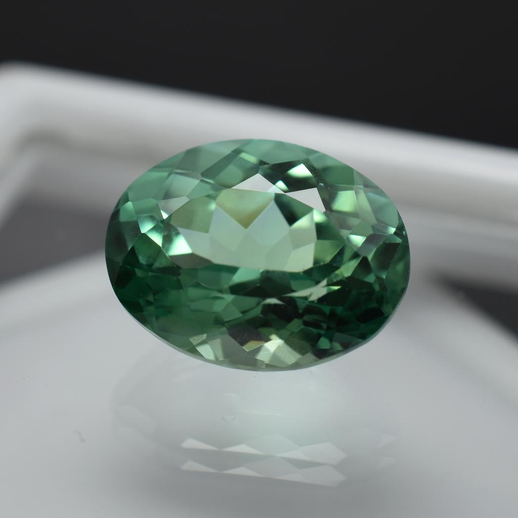 Natural Sapphire 9.55 Ct Bluish Green Oval Stunning Certified Loose Gemstone