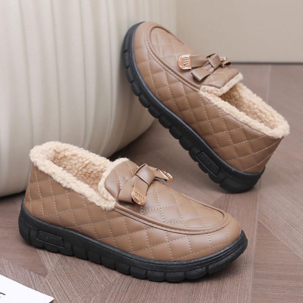 Damenmode Rutschfeste Ballerinas Lässige Weiche Leichte Slipper Verdickende Bequeme Warme Schuhe für den Winter