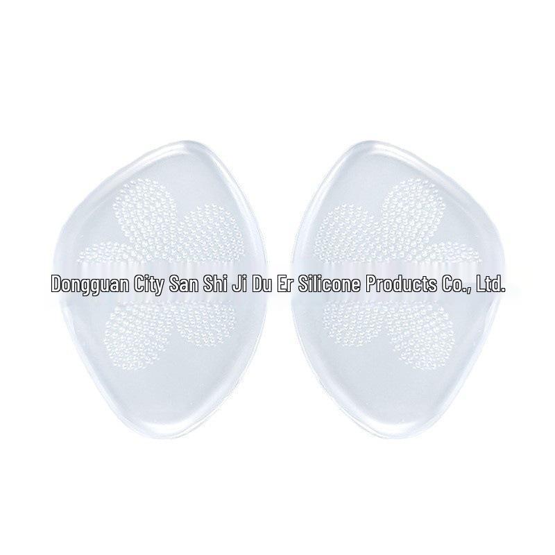 Gel Forefoot Cushion: Thickened, Anti-Slip, Anti-Wear, Shock-Absorbing Pad for High Heels and Sports. прозрачный