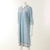 Wrinkle Free Border Floral Print Polyspan Dress Vev3922l