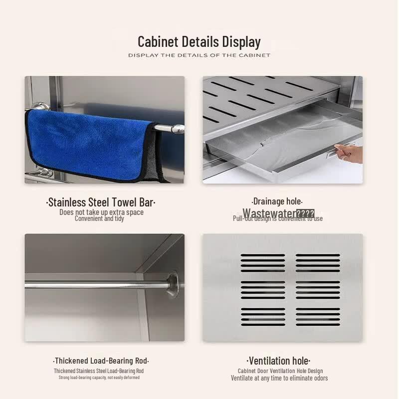 Longchan Stainless Steel Cleaning Cabinet
