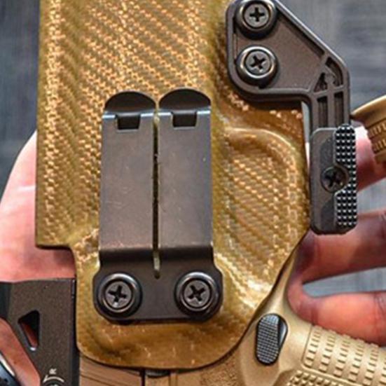 DCC Monoblock Holster Belt Clip with Mounting Screws Heavy Duty Metal Concealed Carry Holster Clip Sheath Clasp Attachment Accessories