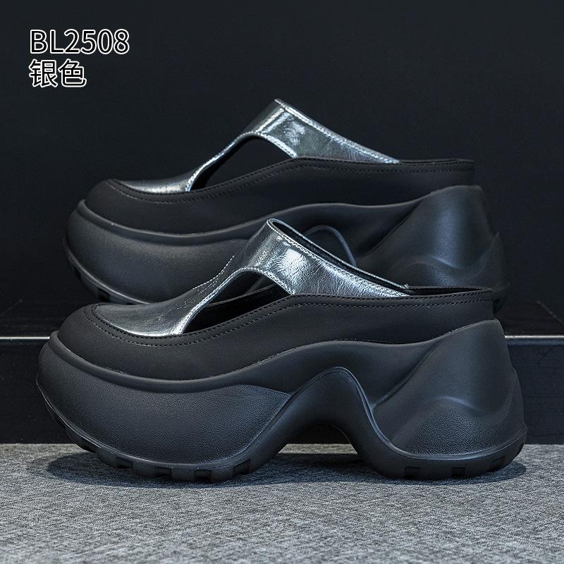 Thick bottom outer wear cool slippers summer new small lazy drag casual breathable half drag