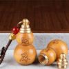 1Pcs Paulownia Wood Lucky Gourd Keychain Wealth Blessing Fengshui Pendant for Car Key Bag Hanging Decor Souvenir