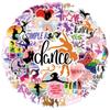 50pcs Graffiti Dance Stickers Dancing Decals for DIY Decor Phone Laptop Scrapbook Stationery Water Bottle Guitar