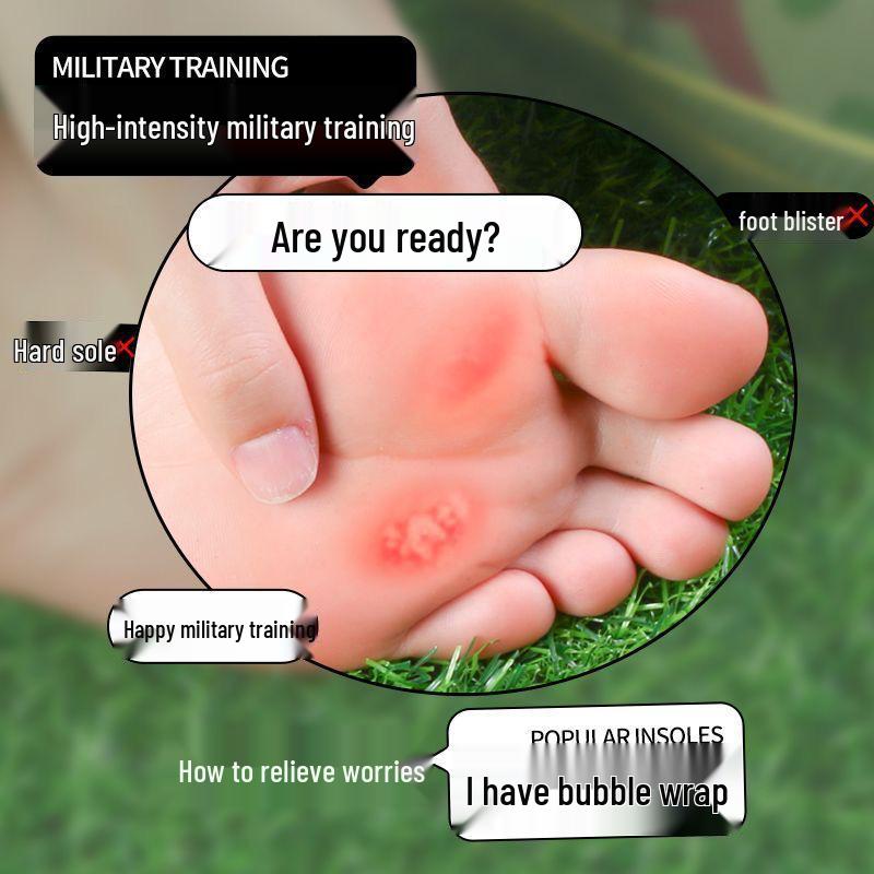 Military Training Insoles - Odor-Resistant, Breathable, Sweat-Absorbing, Shock-Absorbing for Long-Lasting Comfort in Men's & Women's Sports.