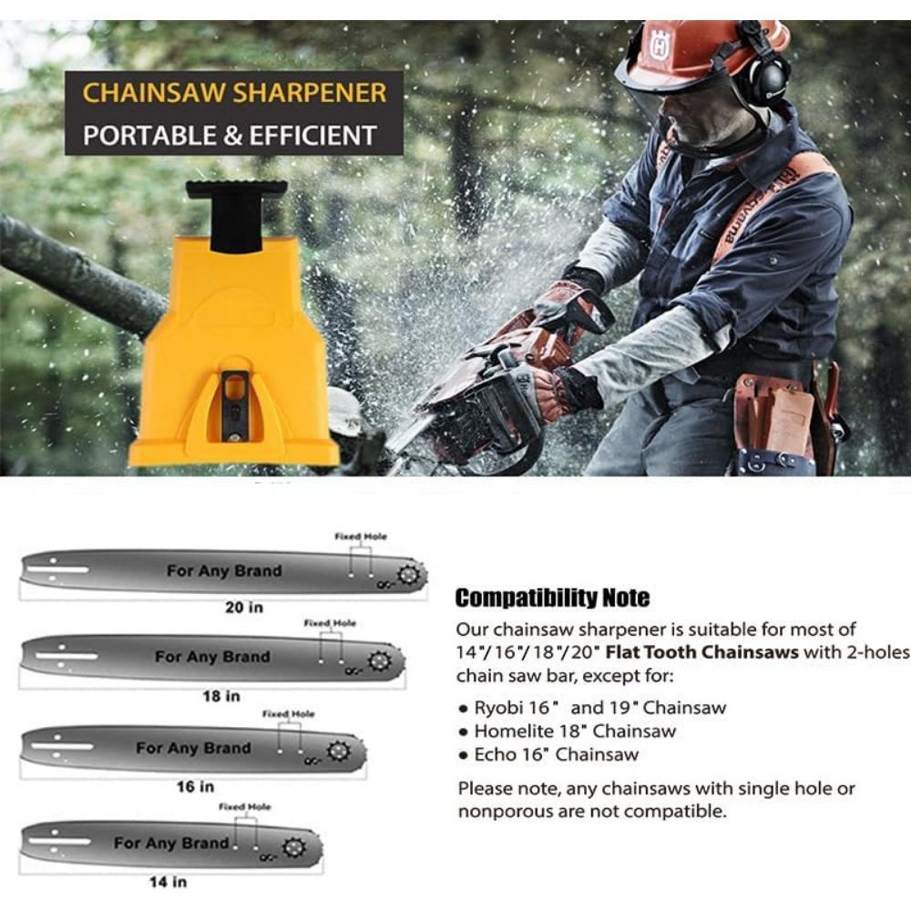 Chainsaw Teeth Sharpener Durable Easy Power Sharp Bar-Mount Fast Grinding Chainsaw Chain Sharpener Tools with Whetstones